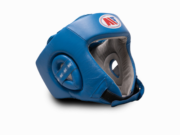 Main Event Boxing Childrens Leather Training Head Guard Blue